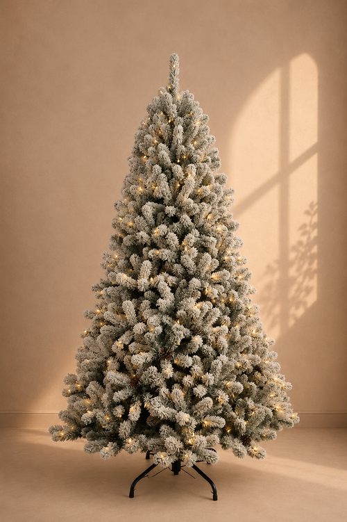 23J2575CFHLED pre-lit flocked artificial Christmas tree